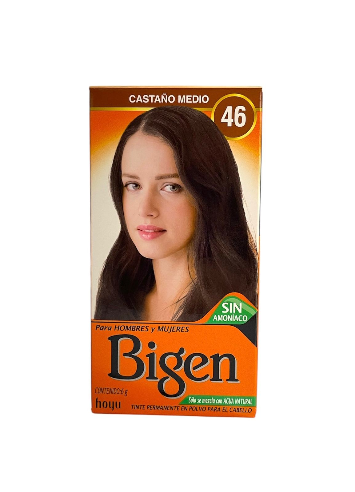 Tinte Permanente En Polvo 46 Castaño Medio Bigen
