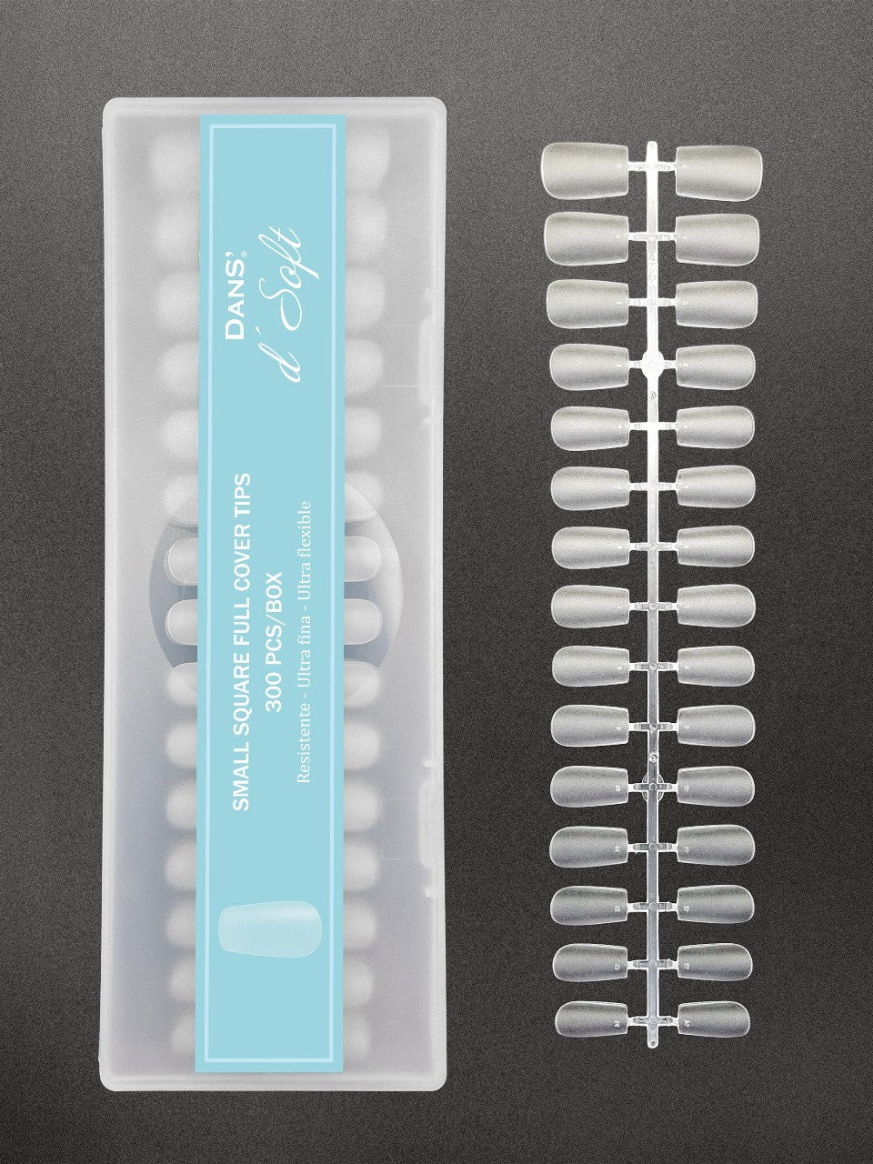Tips Soft Gel Matte Small Square 300ud Dans