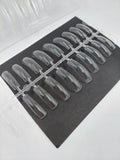 Tips soft gel X cuadrado translucido  (504 ud)