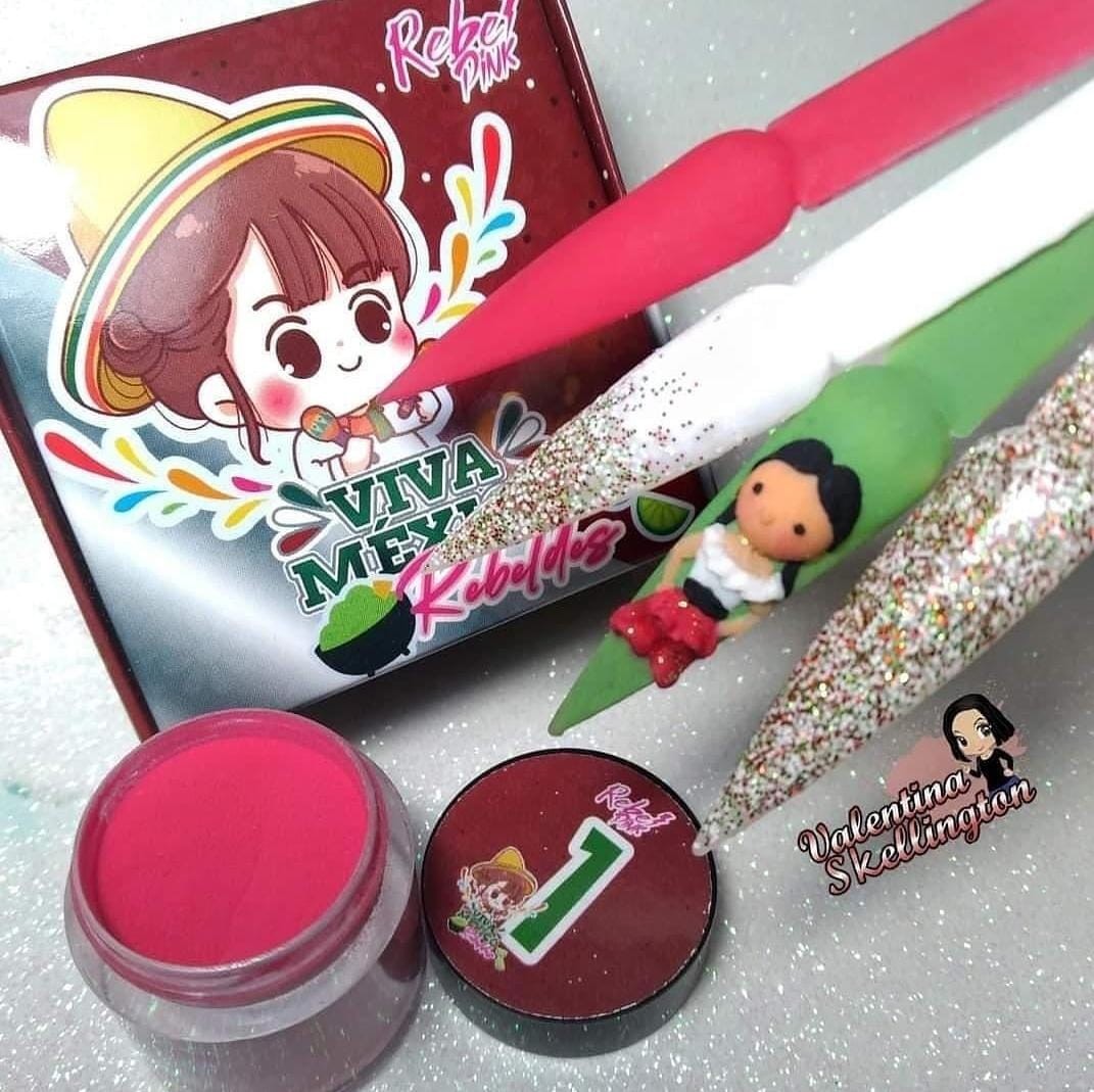 Colección Polimeros Viva Mexico Rebel Pink 4ud Wapizima