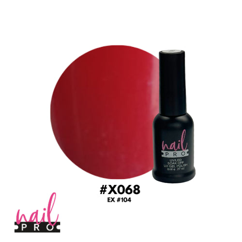 X068 Rojo Tradicional 8ml Nail Pro