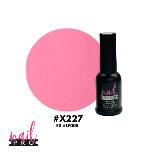 X227 Rosado Barbie intenso 8ml Nail Pro