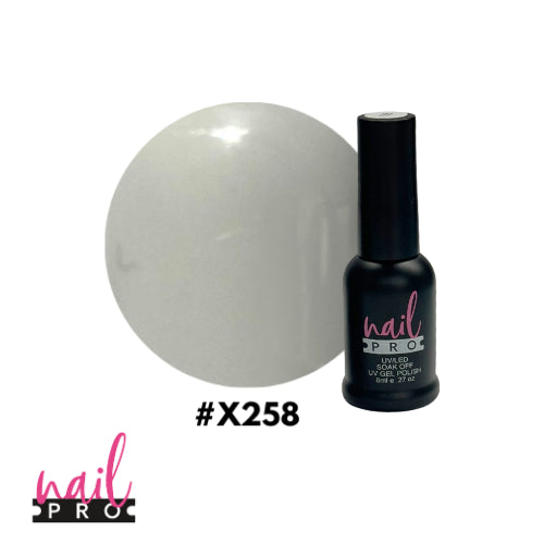 X258 Gris Blanco 8ml Nail Pro